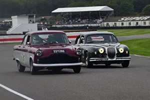 Justin Law Prints: CJ13 1864 Theo Paphitis, Gary Paffett, Ford Zodiac MkII, Justin Law, Rob Huff, Jaguar Mk1