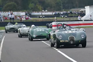 Early Evening Race Prints: CJ13 1949 Chris Ward, Nigel Webb, Jaguar C-Type