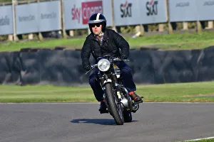 Prints of Gerald Smith, 1964 Triumph Tiger T90 350cc, Track Parade - Motorcycle Celebration, circa 200 bikes featured in the morning parade laps, including sidecar outfits and motor trikes Goodwood Revival 2023 Prints: CJ13 2085 Gerald Smith, 1964 Triumph Tiger T90 350cc