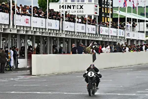 Prints of Alex Williams, Iain Duffus, Triumph T110, Barry Sheene Memorial Trophy, two-riders per bike competing in each of the two 25 minute races across two days with a Le Mans-style start Goodwood Revival Prints: CJ14 9616 Alex Williams, Iain Duffus, Triumph T110