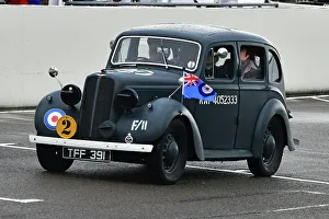 D-Day 80th Anniversary Parade Prints: CJ14 9718 Geoff Mussell, 1939 Hillman Minx RAF Staff Car, TFF 391