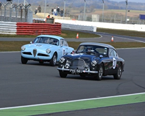 Louis Frankel Prints: CJ3 2186 Louis Frankel, Alfa Romeo Giulietta Sprint, Nigel Grice, Aston Martin DB2-4 MkII