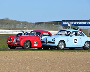 Aston Martin Owners Club Racing, HRDC Prints: CJ3 3017 Neil Watson, Jaguar XK 120 Coupe Richard Frankel, Alfa Romeo Giulietta Sprint