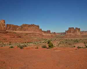 Scenic Views Prints: CJ3 3326 Arches National Park entrance view