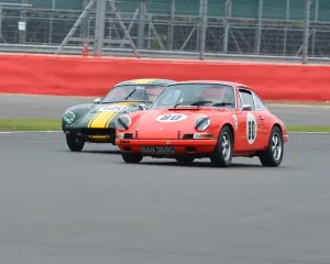 John Shaw Prints: CJ3 6555 John Shaw, Porsche 911, Mike Freeman, Lotus Elite