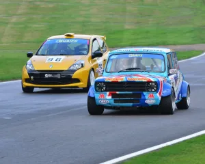 David Thomas Prints: CJ4 5339 Bill Richards, Rover Mini Clubman, David Thomas, Renault Clio Cup