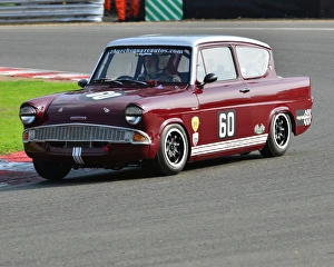 Prints of Mike Koskela, Ford Anglia 105E, Historic Touring Cars Championship, HSCC, ByBox race day, Brands Hatch HSCC Events 2013 Prints: CJ4 8867 Mike Koskela, Ford Anglia 105E
