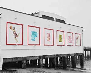 Countryside Prints: CJ6 1001 Almost monochrome Felixstowe, Pier
