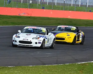 TCR UK Championship, Rounds 1 And 2, Silverstone, Sunday 1st April 2018 Prints: CJ7 1465 Steve Roberts, Garry Townsend, Mazda MX-5 Mk3