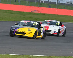 TCR UK Championship, Rounds 1 And 2, Silverstone, Sunday 1st April 2018 Prints: CJ7 1489 Garry Townsend, Nicholas Dunn, Mazda MX-5 Mk3