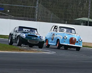 TCR UK Championship, Rounds 1 And 2, Silverstone, Sunday 1st April 2018 Prints: CJ7 1769 Jim Ayling, Austin A35 Academy, James Colburn, Lenham Sprite GT