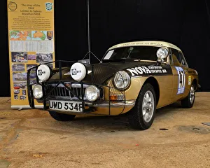 <b class=qtipBold><figcaption>CJ7 7231 MGB</figcaption></b><br>MGB, London to Sydney marathon, 1968, Race Retro, Exhibition, Sunday 24th February, 2019, retro, nostalgia, motorsport, cars, vehicles, racing, classic cars, historic cars, nostalgia, vehicles, cars, rallying, retro, off road, outside, NAEC, National Agricultural Exhibition Centre, Stoneleigh Park, Warwickshire, England,<br><em>© 2019 Chris McEvoy, www.cjm-photography.co.uk, all rights reserved</em> CJ7 7231 MGB