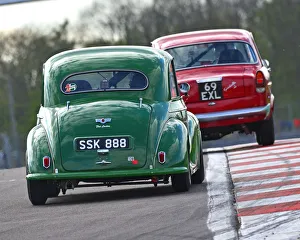 Donington Historic Festival, May 2019 Prints: CJ7 8449 Paul Alcock, Mark Daniell, Morris Minor Lowlight
