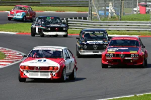 Prints of Lawrence Alexander, Alfa Romeo Alfetta GTV 2000, HRDC Classic Alfa Challenge for Classic and Historic Alfa Romeo, featuring 750 -166 series Alfa Romeos from the late fifties to the late eighties Festival Italia, Brands Hatch, Fawkham, Kent, England, Sunday 15th August, 2021 Prints: CJ9 4556 Lawrence Alexander, Alfa Romeo Alfetta GTV 2000