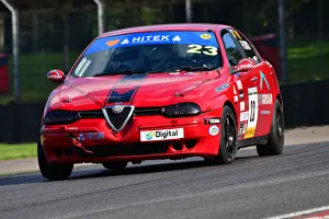 Prints of James Ford, Alfa Romeo 156, 750MC HITEK Alfa Romeo Championship, Festival Italia, Brands Hatch, Fawkham, Kent, England, Sunday 15th August, 2021 Festival Italia, Brands Hatch, Fawkham, Kent, England, Sunday 15th August, 2021 Prints: CJ9 4899 James Ford, Alfa Romeo 156