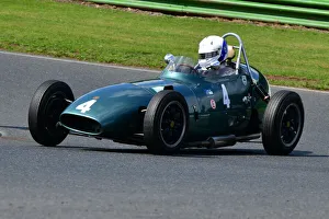 Prints of Graham Barron, Gemini Mk2, John Taylor Memorial Trophy Race, HSCC-FJHRA, Historic Front Engined Formula Junior Championship, Bob Gerard Memorial Trophy races Meeting, VSCC Formula Vintage Bob Gerard Memorial Trophy Races Meeting, Mallory Park, Leicestershire, England, 22nd August 2021 Prints: CJ9 5539 Graham Barron, Gemini Mk2