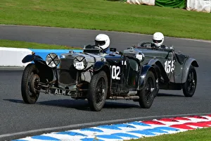 Prints of Dennis Johnson, Frazer Nash Colmore, Owner - Driver - Mechanic Pre-War Sports Cars, Bob Gerard Memorial Trophy races Meeting, VSCC Formula Vintage, Mallory Park, Leicestershire, England Bob Gerard Memorial Trophy Races Meeting, Mallory Park, Leicestershire, England, 22nd August 2021 Prints: CJ9 5754 Dennis Johnson, Frazer Nash Colmore