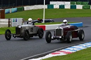 Prints of Dougal Cawley, GN Ford Piglet, Tony Seber, Wolseley Hornet Special, Mallory Park Trophy Race, VSCC Specials, Bob Gerard Memorial Trophy races Meeting, VSCC Formula Vintage, Mallory Park Bob Gerard Memorial Trophy Races Meeting, Mallory Park, Leicestershire, England, 22nd August 2021 Prints: CJ9 5805 Dougal Cawley, GN Ford Piglet, Tony Seber, Wolseley Hornet Special