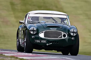 Prints of Mark Pangborn, Harvey Woods, Austin Healey 3000, Gentlemen Drivers, Sports cars, GT cars, Masters Historic Festival, Brands Hatch Grand Prix Circuit, May 2021, Fawkham, Longfield, Kent, England Masters Historic Festival, Brands Hatch Grand Prix Circuit, May 2021 Prints: CJM-P 1019 Mark Pangborn, Harvey Woods, Austin Healey 3000