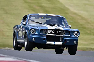 Prints of Larry Tucker, Laurie Tucker, Ford Shelby Mustang GT350, Gentlemen Drivers, Sports cars, GT cars, Masters Historic Festival, Brands Hatch Grand Prix Circuit, May 2021, Fawkham, Longfield, Kent, England Masters Historic Festival, Brands Hatch Grand Prix Circuit, May 2021 Prints: CJM-P 1089 Larry Tucker, Laurie Tucker, Ford Shelby Mustang GT350