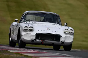 Prints of Peter James, Alan Letts, Chevrolet Corvette, Gentlemen Drivers, Sports cars, GT cars, Masters Historic Festival, Brands Hatch Grand Prix Circuit, May 2021, Fawkham, Longfield, Kent, England Masters Historic Festival, Brands Hatch Grand Prix Circuit, May 2021 Prints: CJM-P 1092 Peter James, Alan Letts, Chevrolet Corvette