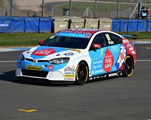 Prints of Jason Plato, MG6, MG KX Clubcard Fuel Save, BTCC, BTCC Media Day 2014, car racing, Donington Park, motor racing, motor sport, touring cars BTCC 2014 Prints: CM1 0431 Jason Plato, MG6, MG KX Clubcard Fuel Save