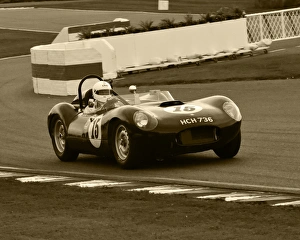 Fifties Prints: CM10 4981 Steve Boultbee-Brooks, Lister Jaguar, Flat Iron