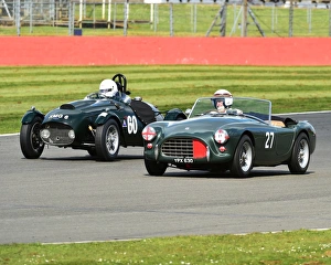 VSCC Spring Start, Silverstone, 23rd April 2016 Prints: CM12 8190 David Bennett, AC Ace, Martyn Corfield, Frazer Nash Le Mans replica