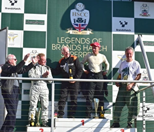 HSCC Legends Of Brands Hatch Super Prix, July 2016 Prints: CM14 7961 Bill Cowing, on the podium