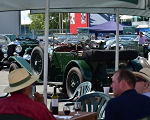 Bentley Drivers Club, Silverstone Race Meeting Prints: CM15 5157 Relaxing with a glass of vino