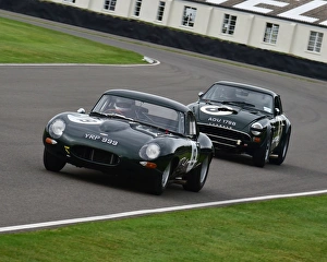 Goodwood Revival 2016 Prints: CM16 2114 Martin Stretton, Anthony Reid, Jaguar E-Type, Matt Neal, Chris Beighton