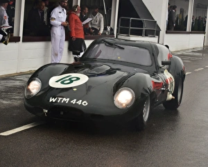 Goodwood Revival 2016 Prints: CM16 3177 Frederic Wakeman, Patrick Blakeney-Edwards, Lister Jaguar Coupe