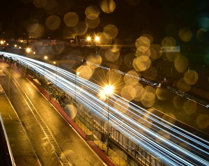 Light Trails Prints: CM17 3331 Pit lane light trails