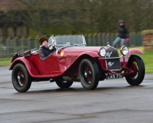 VSCC, Winter Driving Tests, Bicester Heritage, December 2016 Prints: CM17 3390 Miss Alex Pilkington, Alfa Romeo 6C 1750