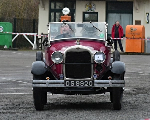 VSCC New Year Driving Tests, Brooklands, January 2017 Prints: CM17 5053 Kit Hedley, Ford Model A Roadster