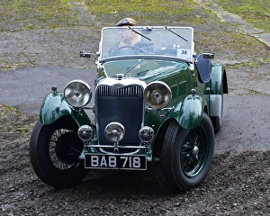 VSCC New Year Driving Tests, Brooklands, January 2017 Prints: CM17 5307 John Payne, Singer 1 Litre Sports