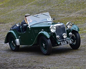 VSCC New Year Driving Tests, Brooklands, January 2017 Prints: CM17 5311 John Payne, Singer 1 Litre Sports