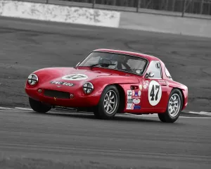 Malcolm Paul Prints: CM19 2719red Malcolm Paul, Rick Bourne, TVR Grantura Mk III