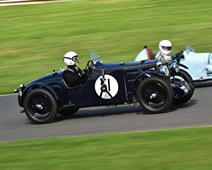 Mallory Park Prints: CM20 7001 Barry Foster, MG Q Type Replica, Mallory Mug