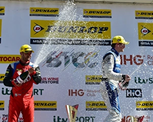 BTCC Rockingham, August 2017 Prints: CM21 0200 Jack Goff, James Cole, champagne time