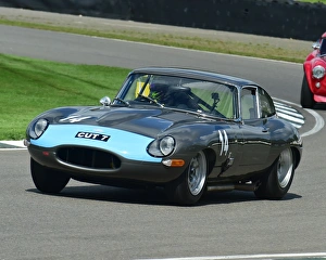 Goodwood Revival 2017 Prints: CM21 2124 Rob Huff, Richard Meins, Jaguar E-Type FHC