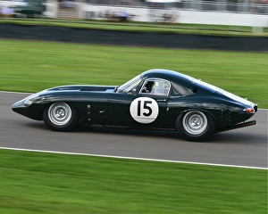 Goodwood Revival 2017 Prints: CM21 2146 Adam Lindemann, Joe Twyman, Jaguar E-Type lightweight lowdrag coupe