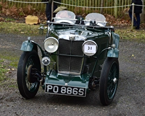 <b class=qtipBold><figcaption>CM22 2888 Patrick Gardner, MG J2</figcaption></b><br>Patrick Gardner, MG J2, Vintage Sports Car Club, VSCC, New Year Driving Tests, Brooklands, Sunday, 28th January 2018, competition, Fun, historic cars, iconic, nostalgia, outdoors, pre-war, retro, saloon cars, sports, sports cars, Surrey, tests, trials, vintage cars, classic cars, Chris McEvoy, cjm-photography, retro, nostalgia,<br><em>© 2018 www.cjm-photography.co.uk,all rights reserved</em> CM22 2888 Patrick Gardner, MG J2