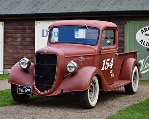 <b class=qtipBold><figcaption>CM22 3015 Ford V8 Pickup, 1936, NHRA</figcaption></b><br>Ford V8 Pickup, 1936, NHRA, Vintage Sports Car Club, VSCC, New Year Driving Tests, Brooklands, Sunday, 28th January 2018, competition, Fun, historic cars, iconic, nostalgia, outdoors, pre-war, retro, saloon cars, sports, sports cars, Surrey, tests, trials, vintage cars, classic cars, Chris McEvoy, cjm-photography, retro, nostalgia,<br><em>© 2018 www.cjm-photography.co.uk,all rights reserved</em> CM22 3015 Ford V8 Pickup, 1936, NHRA