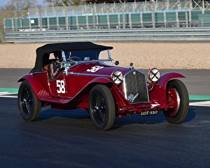 VSCC Pomeroy Trophy, Silverstone, 24th February 2018 Prints: CM22 3357 Martin Halusa, Alfa Romeo 8C