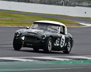 HSCC Silverstone International Trophy Meeting, June 2018 Prints: CM24 1016 Chris Clarkson, David Smithies, Austin Healey 3000