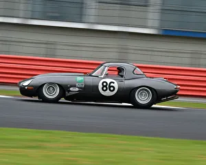 HSCC Silverstone International Trophy Meeting, June 2018 Prints: CM24 1059 John Pearson, Gary Pearson, Jaguar E-Type