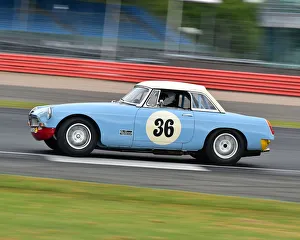 HSCC Silverstone International Trophy Meeting, June 2018 Prints: CM24 1110 Edward Stone, Nigel Greensall, MG B