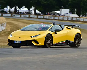 Contemprary Cars Prints: CM24 6201 Sarah Bovy, Lamborghini Huracan Performante Spyder