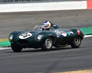 Silverstone Classic, Silverstone July 2018 Prints: CM24 9181 Rod Barrett, Jay Shepherd, Jaguar D-Type
